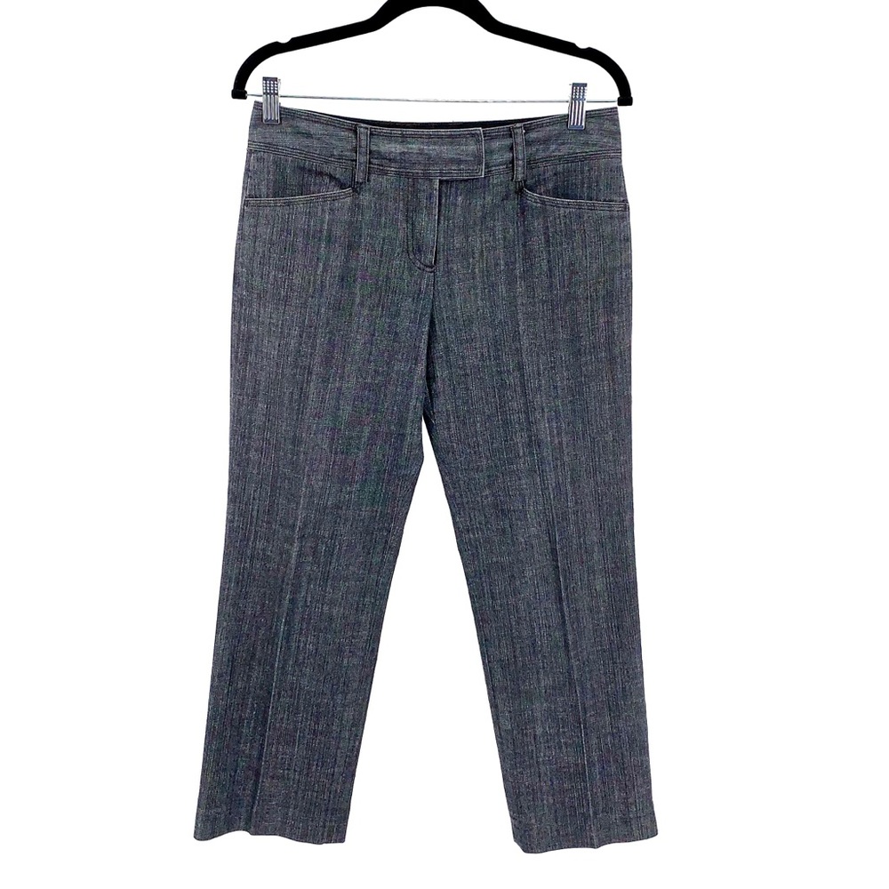 J. Crew Gray Stretch Ankle Denim-Like Pants Slacks Trousers Size 4 Career